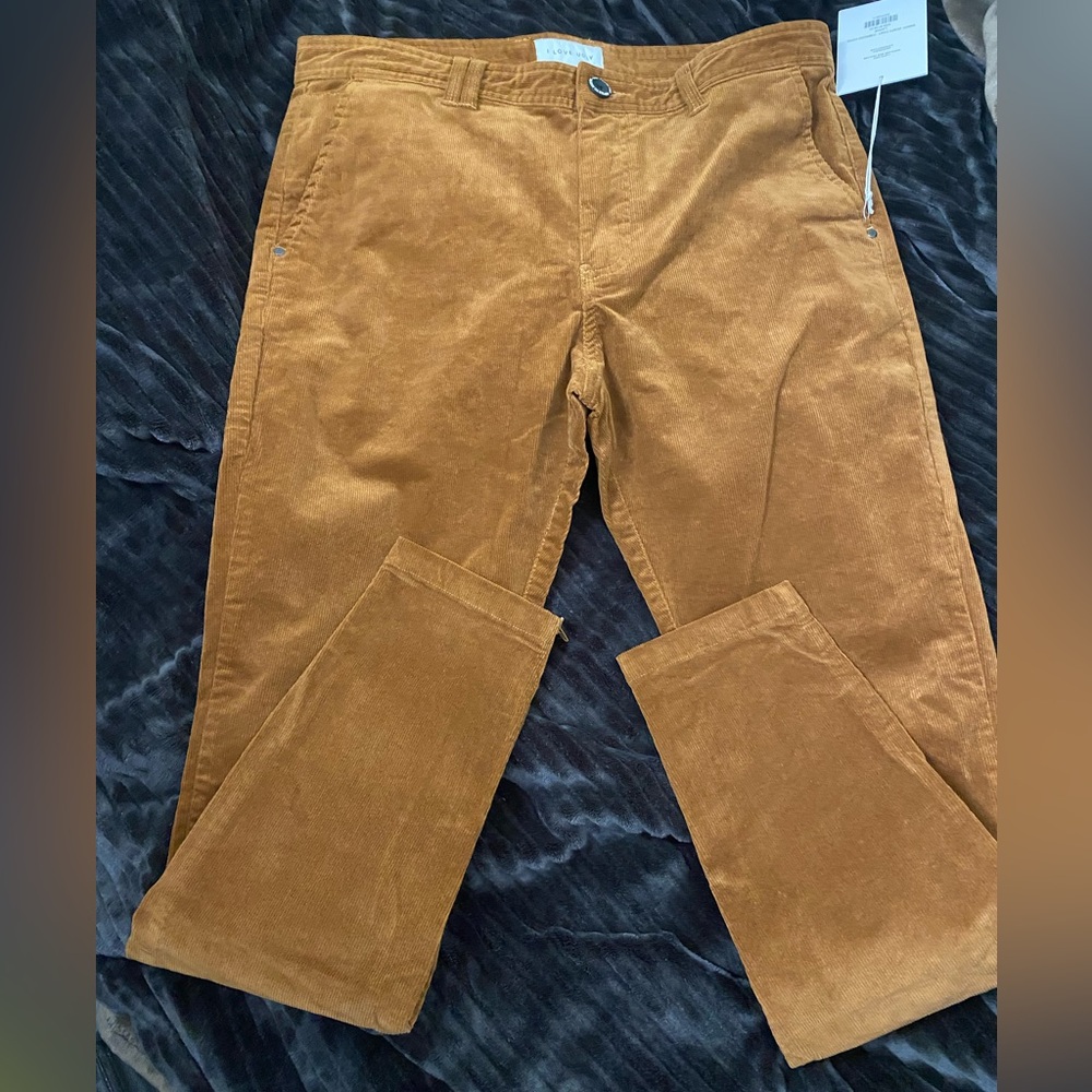 I Love Ugly Pants Women’s Corduroy Smart Zespy Tobacco Brown Size Large NWT